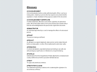 Preview of Glossary